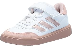 adidas Unisex-Child Courtblock Elastic Lace Sneaker