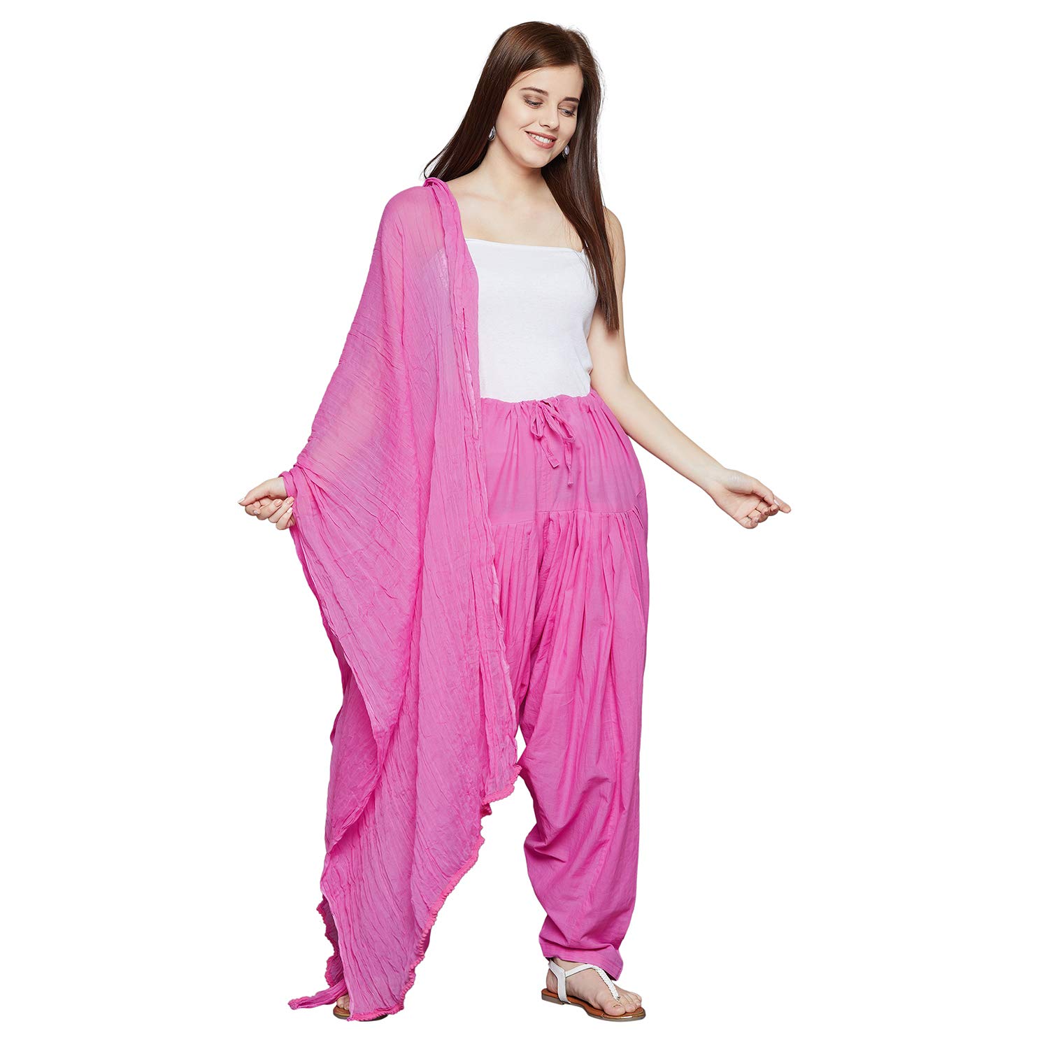 the pajama factory womens cotton full patiala salwar with dupatta