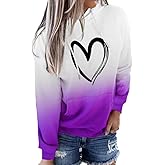 HVEPUO Womens Hoodies Fall Long Sleeve Drawstring Pullover Tops With Pockets Girls' Fashion Loose Casual Sweatshirt For Women