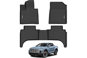 All Weather Floor Mats for Hyundai Santa Cruz 2022-2025 2026, TPE Rubber Floor Liners Anti-Slip Full Set Automotive Mats for 