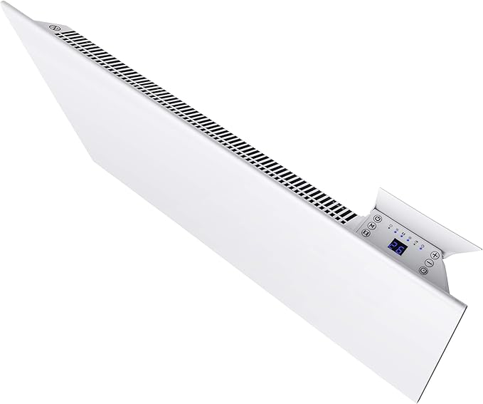 MYLEK Electric Panel Heater with Thermostat 2kW Wall Mounted Small