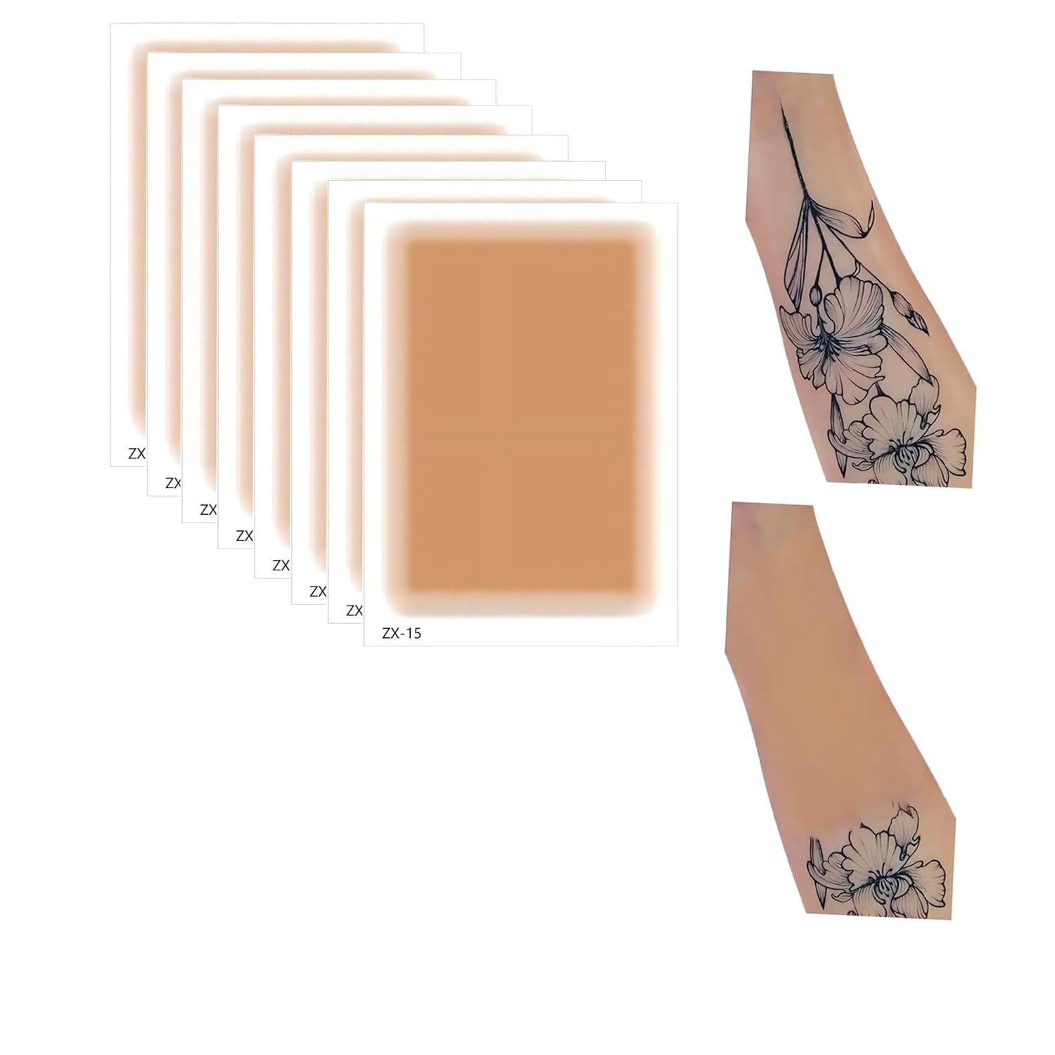 Photo 1 of 10 PCS Invisible Tatoo cover up patch,Tatoo cover up Waterproof & Breathable Concealer for Tattoos, Scars, Birthmarks-Darker Skin Tone