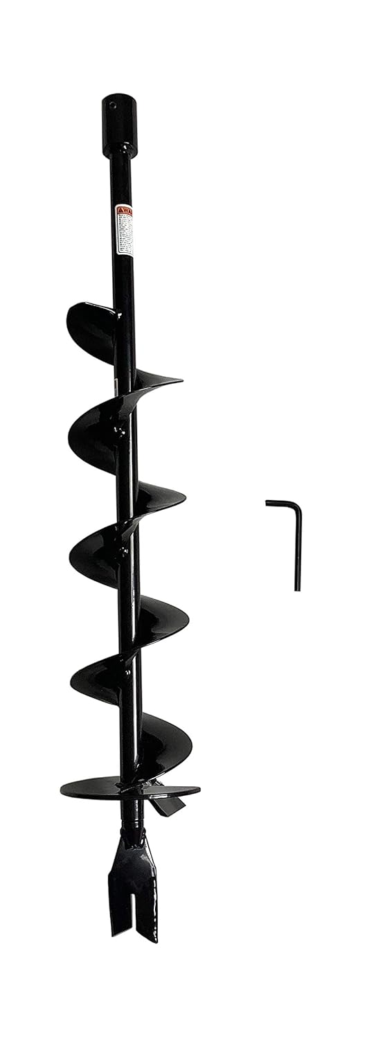GardenTrax Earth Auger Spiral Drill Bit 6” x 36”, Post Hole Digger with 7/8" Drive Drill: Industrial & Scientific