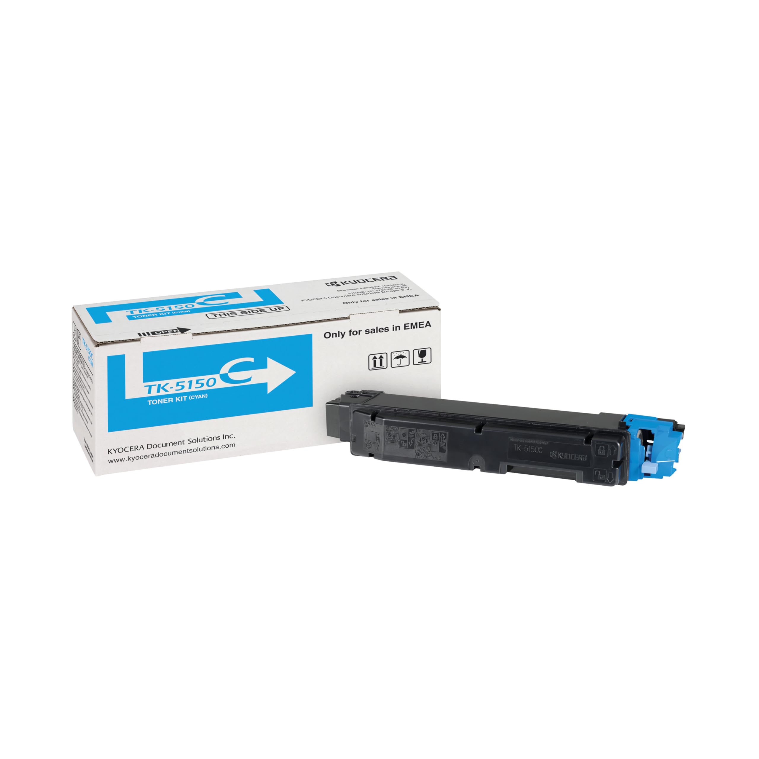 Kyocera TK-5150C Toner Cyan, 10.000 Pages, Original Premium Printer Cartridge 1T02NSCNL0 for ECOSYS M6035cidn, M6535cidn, P6035cdn