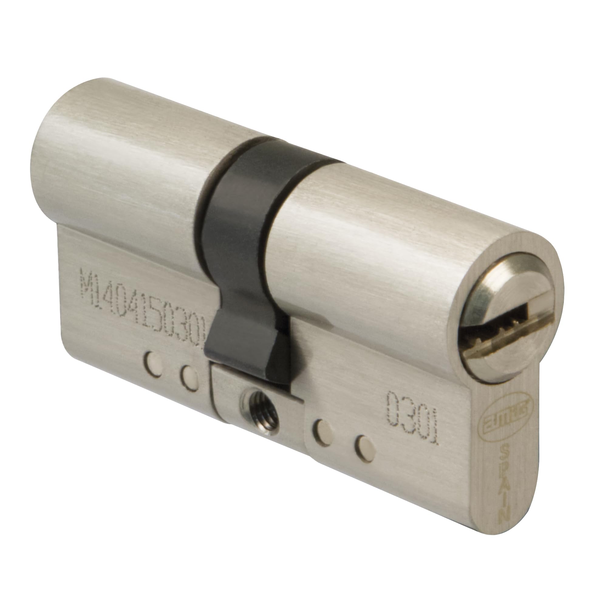 Amig - Security Cylinder | Lock for Doors | Double Clutch Cylinder | Long cam | Includes 3 Keys | Matte Silver | Measurements: 70 (35-35 mm)