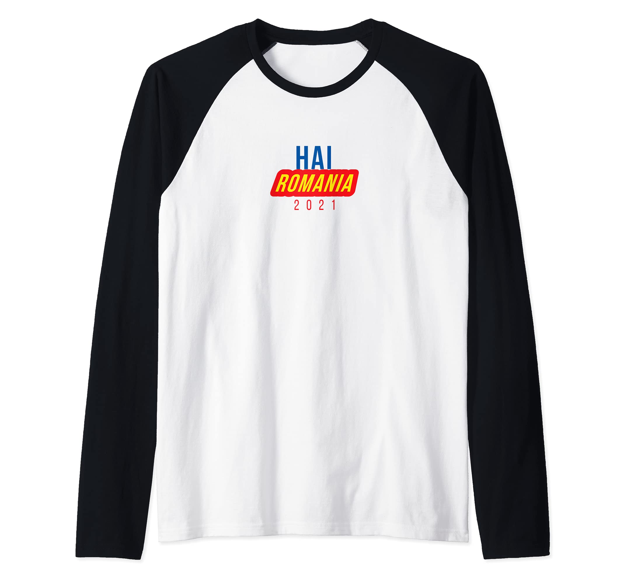 Flag Romania Raglan Baseball Tee