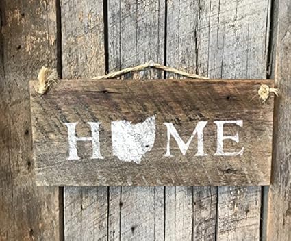 Amazon Com Ohio Home Barn Wood Plank Hanging Sign Rustic