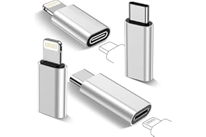 xiwxi【2*Lightning Female to USB C Male Charger Converter&【2*Type C Female to Lightning Male Adapter】 for iPhone 15 Pro Max Plus/14 13 12,Samsung,iPad Air,PD Fast Charging&Data Transfer,Not Audio/OTG