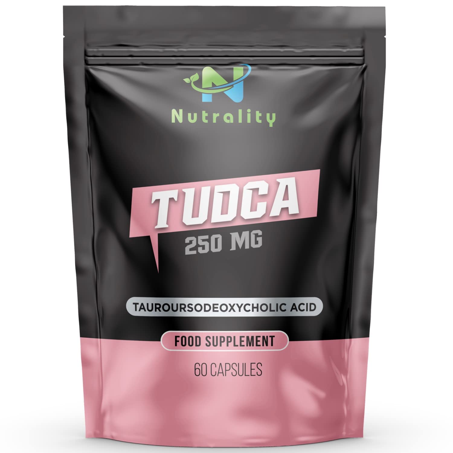 Nutrality Tudca Supplement 250mg | Bile Salts & Liver Support Cleanse Detox & Repair | Brain, Metabolism, & Gut Health | Mitochondria & Digestion Booster | Gallbladder Supplements | 60 Vegan Capsules