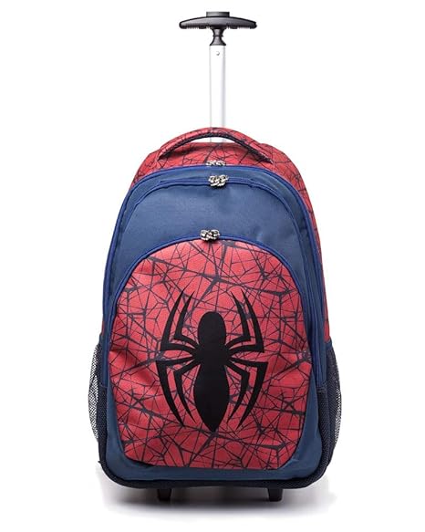 Spiderman Marvel Comics Ultimate Spider-Man Logo Trolley Backpack, Unisex, Red/Blue