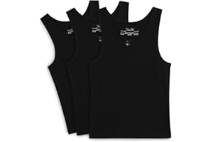 Rene Rofe Girls Tank Tops - 3 Pack 100% Cotton Scoop Neck Tank Tops for Girls - Classic Sleeveless Undershirts (Sizes: 2T-14)