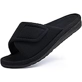 shevalues Summer House Slippers for Women with Arch Support Breathable Waffle Cotton Indoor Slippers Slip on Open Toe Home Shoes