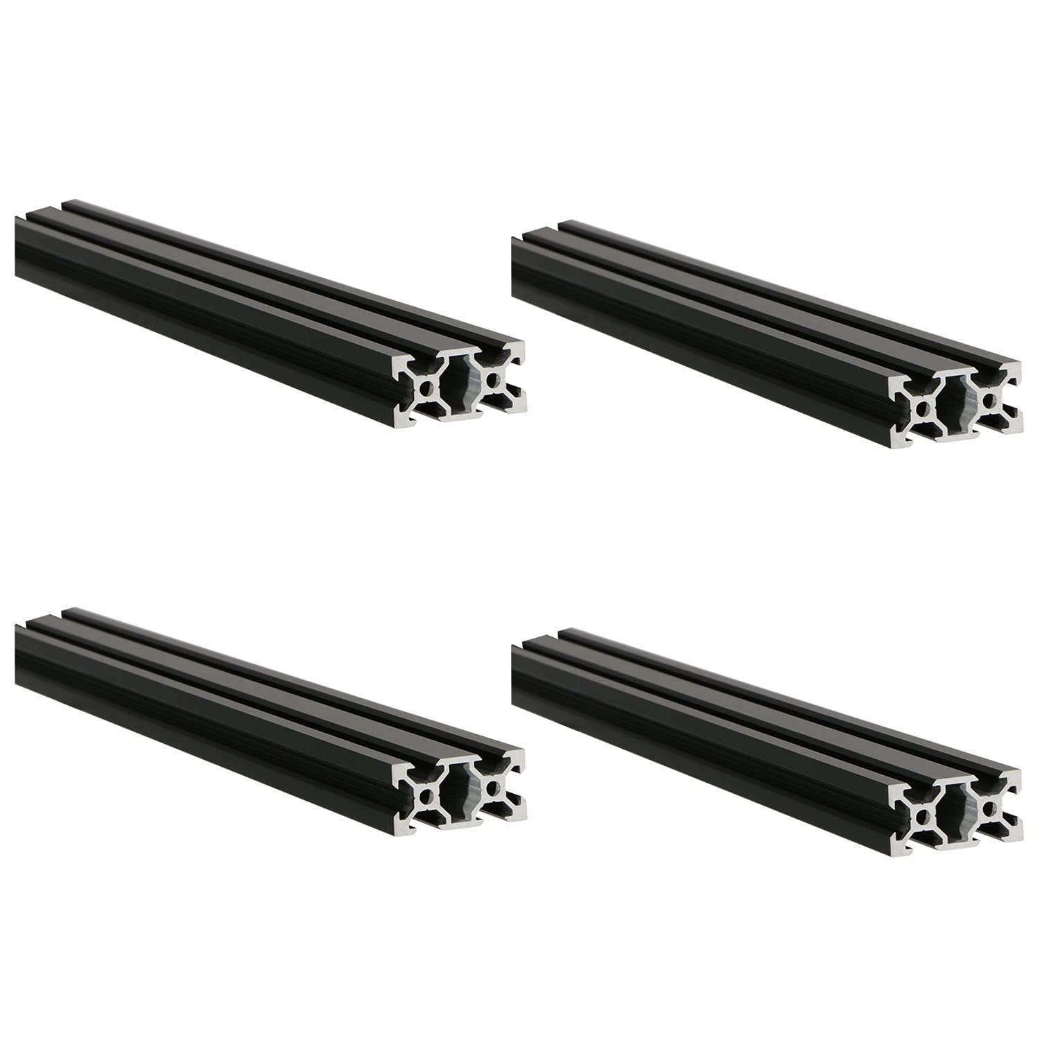 Black 2040 Aluminum Extrusion Profile European Standard Linear Rail 2040 Aluminum Profile Frame Machine DIY 3D printer workbench CNC (200mm) 4PCS