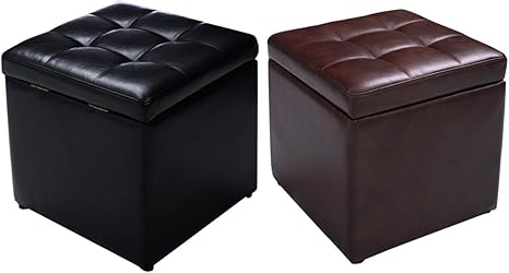 GOPLUS Sitzhocker mit Stauraum, Aufbewahrungshocker mit Deckel