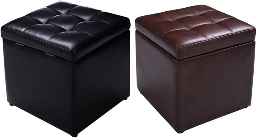 GOPLUS Sitzhocker mit Stauraum, Aufbewahrungshocker mit Deckel