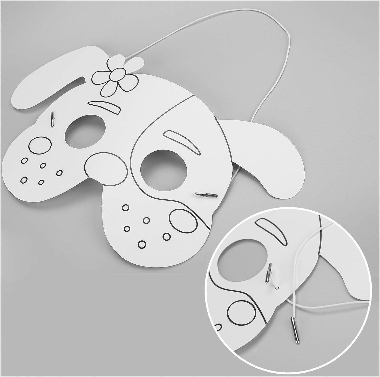 Masques Papier Blanc 12 Piece Masques A Decorer Masque A Colorier Pour Enfant Masques Faciaux Avec Corde Elastique Pour Les Enfants A Faire Ou A Decorer Chapeaux Masques Et Accessoires Masques Pour Enfants