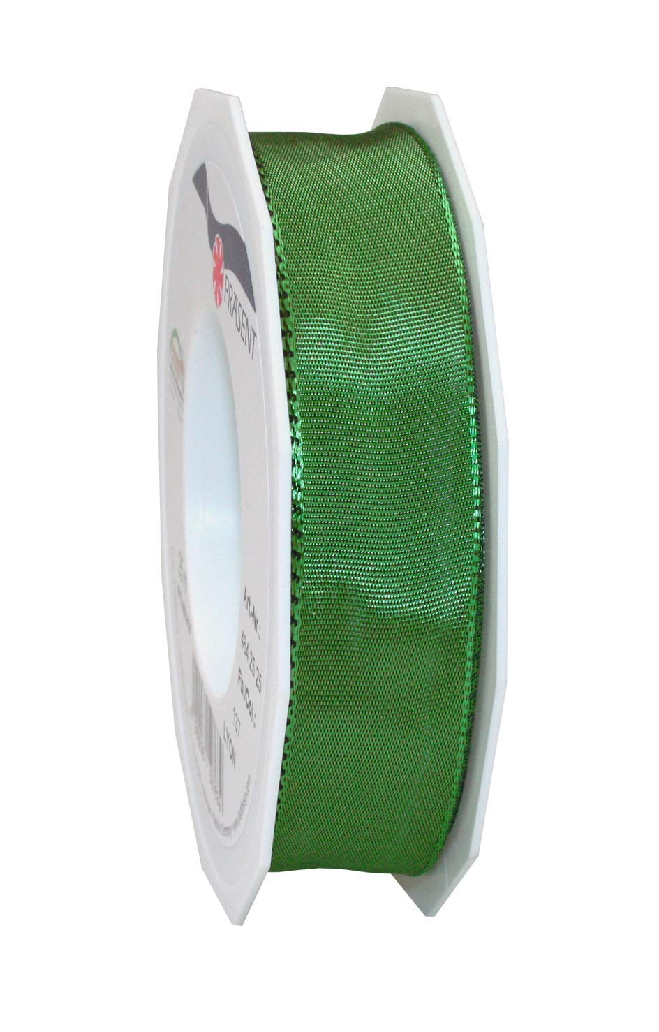 Präsent - Lyon Wired Taffeta Ribbon Evergreen 25 mm Width, 25 m Length — image 1