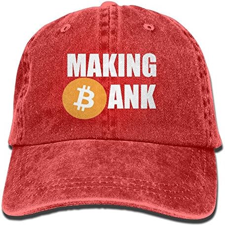 Genmai Si Quanjia Bitcoin Making Bank Money Unisex Retro Adjustable Plain Cap Trucker Hat