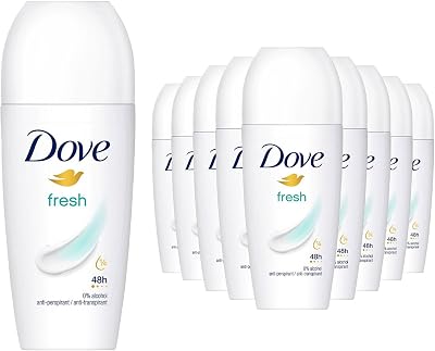 Dove Fresh Antiperspirant Deodorant Roll On 48H Women 50ml Pack of 12