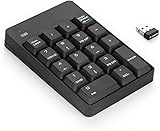 2.4G Numeric Keypad, Jelly Comb 18 Keys Wireless Silent Number Pad with Mini USB Receiver, for iMac, Macbook, Laptop / Notebook, Desktop / PC Computer Compatible with Windows and OS X System