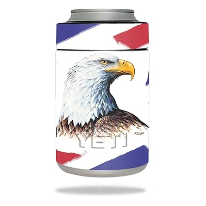 Mightyskins Skin Compatible With Yeti Colster Eagle Head Protective Durable And Unique Vinyl Decal Wrap Cover Easy To Apply Remove And