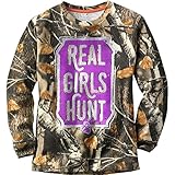 Legendary Whitetails Real Girls Hunt Big Game Field Camo Long Sleeve Tee