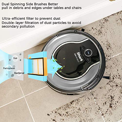 SUNTARY Replacement Accessories for Shark ION Robot RV750 RV750C RV755 RV720 RV700 Vacuum Cleaner, (NOT Fit RV7XX_N), 1 Main Brushroll +2 Filter + 6 Side Brush + 1 Cleaning Tool, 10 Packs Spares Parts
