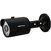 Night Watch Security 1 Pack Analog HD 720p Wired Bullet Camera (Black, Camera Only, Compatible with Night Owl DVRs Certified)