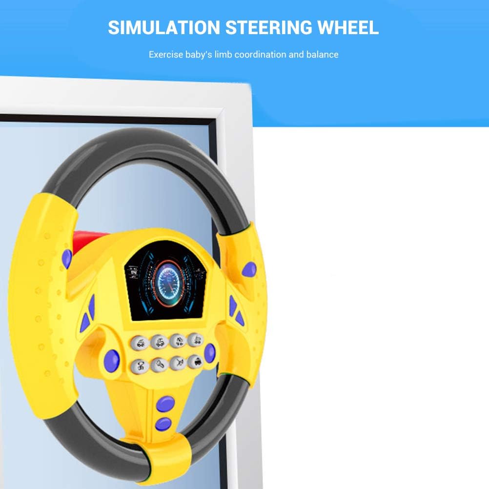 Enfants Simulation Volant Siege De Voiture Jouet Jouets Deducation Precoce Pour Bebe Et Bebe Samtity Jouet Electrique Volant De Voiture Avec Lumieres Et Musique Bebe Puericulture Jouets D Eveil Et 1er Age