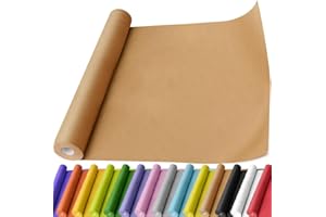 PH PERKHOMY PerkHomy Brown Kraft Paper Roll 17.5" x 600" (50') for Gift Wrapping Bulletin Board Craft Art Bouquet Flower Packing Moving Shipping Floor Covering Table 70GSM 50LB (Brown, 17.5" x 50')