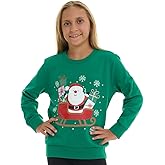 Pink Angel Girls’ Christmas Sweatshirt – Classic Cozy Xmas Fleece Holiday Pullover –