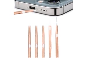 Fukaisu 5pcs Charging Port Cleaner, Bristles & Hook Double-Sided Mini Cleaning Brush Anti-Clogging Phone Cleaning Tools for M