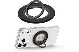 Magnetic Phone Ring for Magsafe Grip Stand, 360° Rotating Finger Loop Kickstand Magnet Cellphone Grip Holder Compatible with 