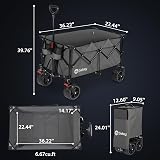 Sekey 200L Folding Festival Trolley All-Terrain Wheels 150KG Grey view 7