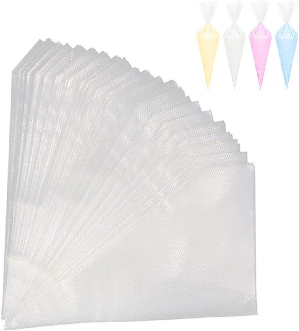 Piping Bags - 100 Pcs Plastic Icing Bags,Pastry Bag for Sugar Craft, Fondant, Buttercream - Cake, Cookies, Cupcakes and Macaron Decoration(33 * 20cm)