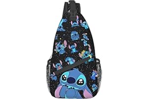 FESTAYA Sling Bag,Stitch Crossbody Sling Backpack Travel Hiking Chest Bag Daypack for Purses Shoulder Bag Women Men's (T-5)