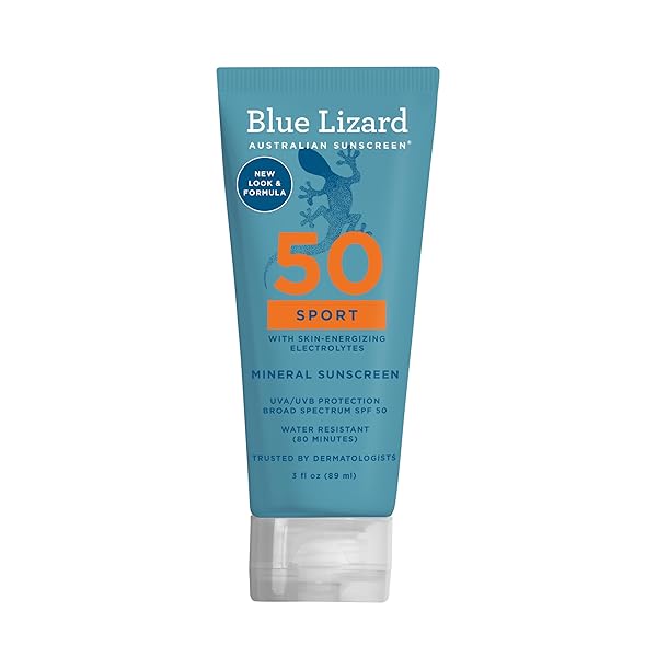 BLUE LIZARD SPORT MINERAL-BASED SUNSCREEN LOTION – SPF 50+ – 3 OZ