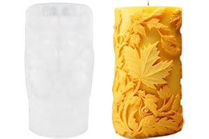 Candle Moulds for Candle Making, Leaf Pattern Silicone Mold, Silicone Epoxy Resin Moulds, Silicone Candle Making Moulds for M