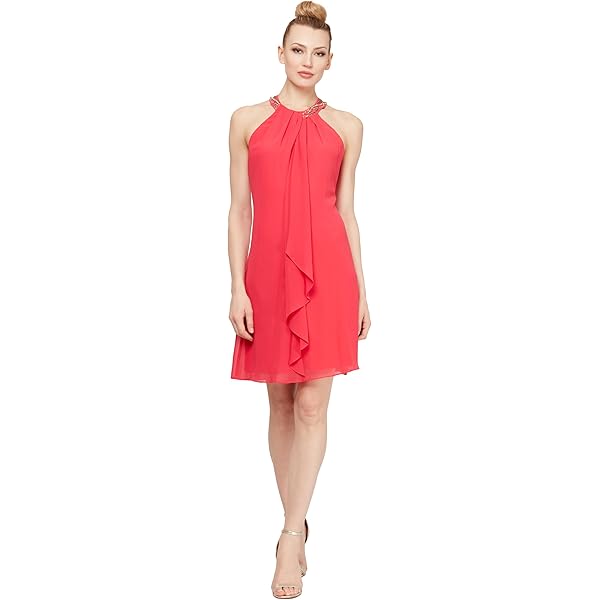 Maison Jules Pleated Contrast Dress Large top Tomato at Amazon Women's  Clothing store
