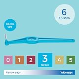 TePe Angle Interdental Brush Blue 0.6mm ISO 3 6 Pack Plaque Remover view 2