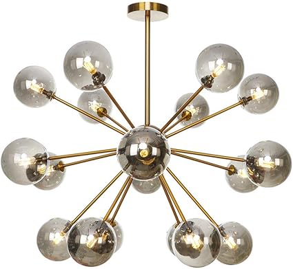 YXZQ Kreative Mid Century Kronleuchter, Messing Sputnik Pendelleuchte