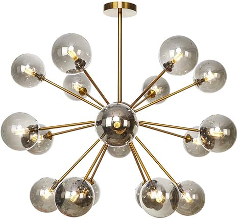 YXZQ Kreative Mid Century Kronleuchter, Messing Sputnik Pendelleuchte