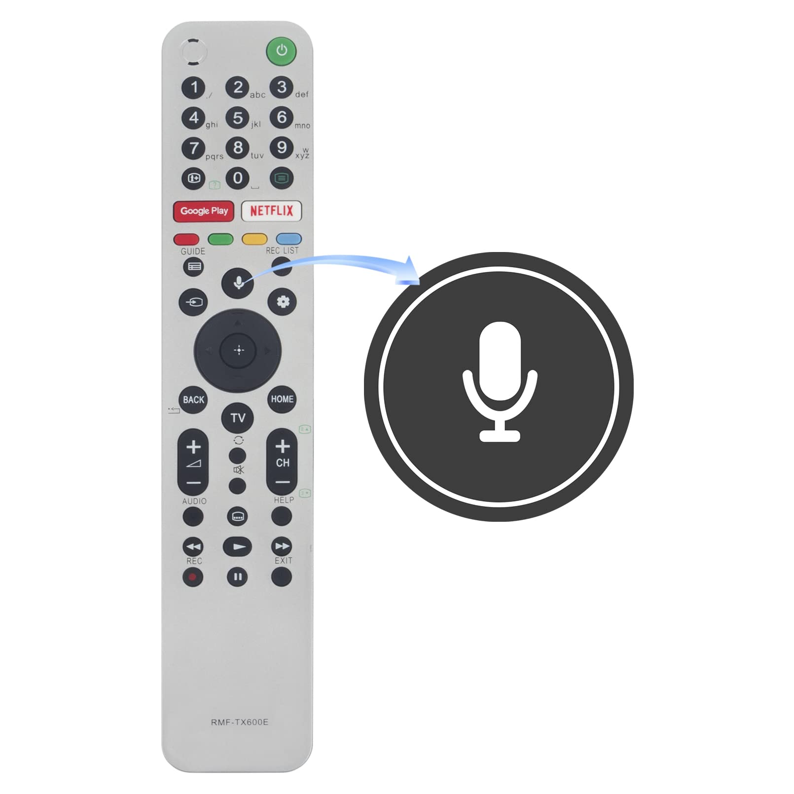 New RMF-TX600E Replace Remote Control - VINABTY RMFTX600E Remote Control Replacement for SONY TV RMF-TX600E RMF TX600E RMFTX600E KD-55XG9505 XG95 AG9 series Remote Controller