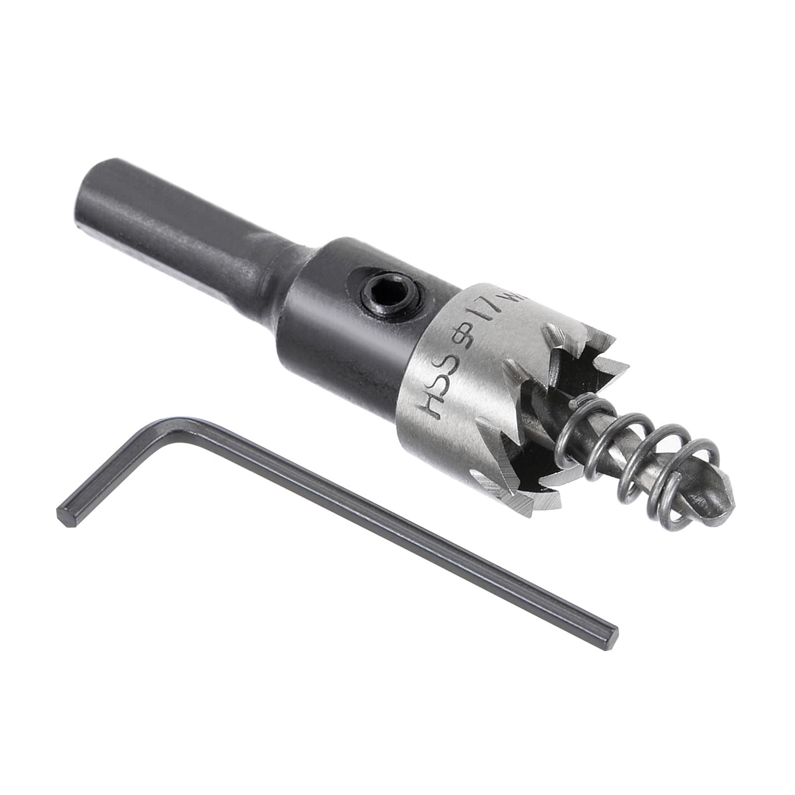Kozelo 1pcs Hole Saw - [17mm] HSS (High Speed Steel) Drill Bit Hole Cutter for Stainless Steel Aluminum Metal Wood Plastic Use, Triangular Shank