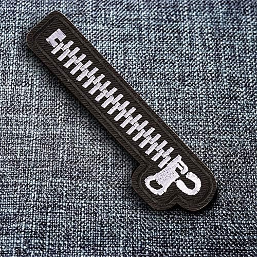 Colorful embroidered patches with various designs including a rainbow, heart, and star, displayed on a white background.