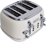 Charles Bentley Kettle And Toaster Set Cream Chrome 4 Slice 360 Base view 7