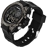 FANMIS Men's Watches Sport Outdoor Waterproof Military Watch Multi Function Tactical Digital Led Electronic Wristwatch Date Large Face Alarm Stopwatch Countdown for Men