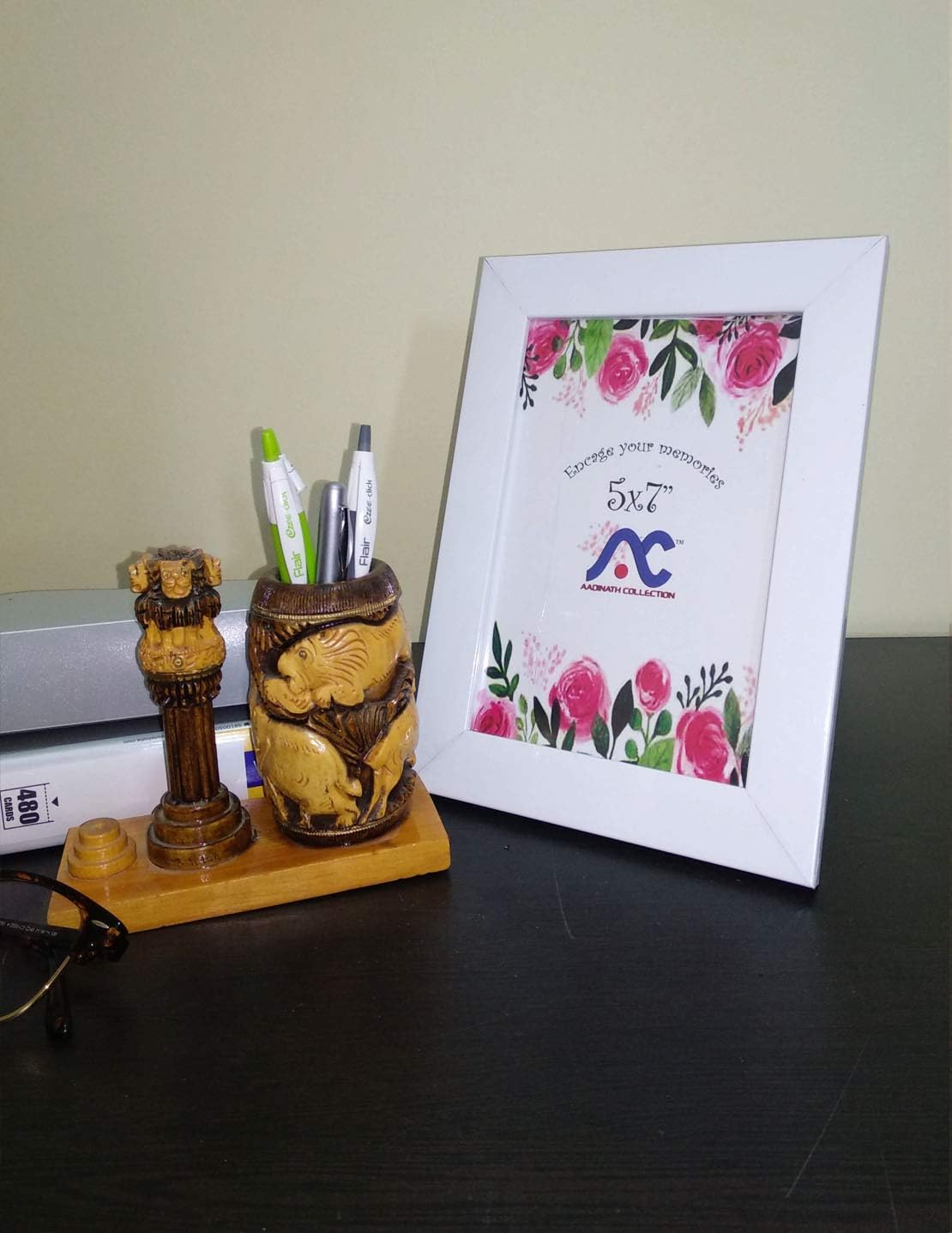 Aadinath Collection Photo Frame (White, 5 x 7)