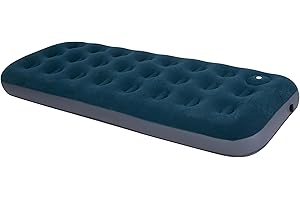 ConCerto Matelas gonflable simple avec pompe à pied intégrée, matelas gonflable sans fuite avec surface floquée douce, parfai