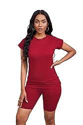 PINSV Women 2 Piece Outfits Summer Sweatsuits Track